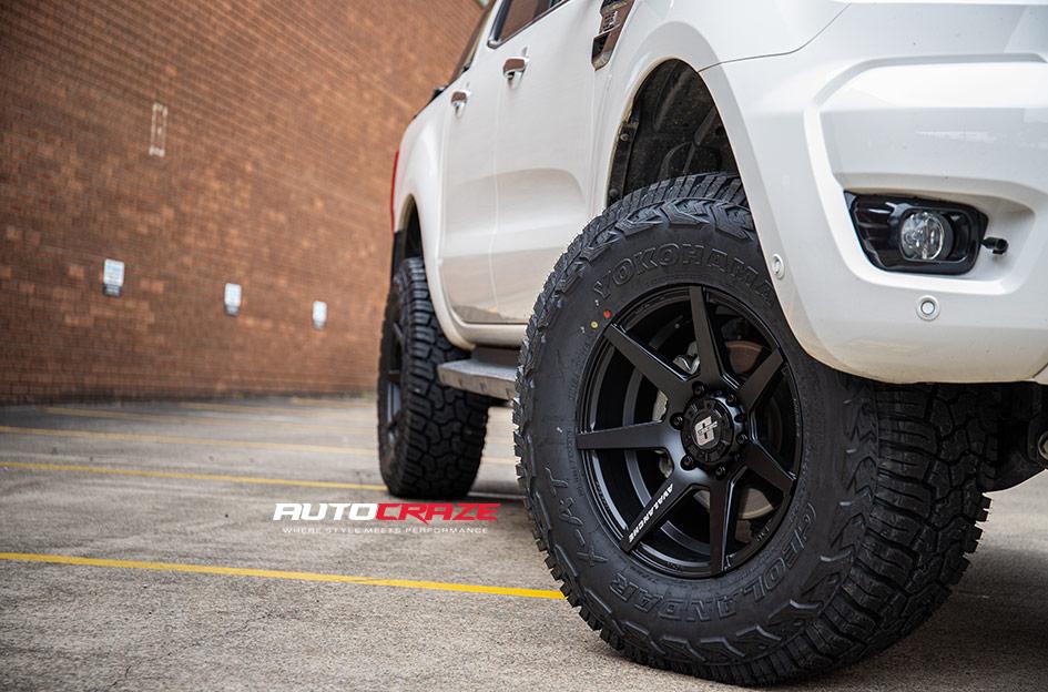 FORD RANGER AVALANCHE MATTE BLACK FRONT MILLED